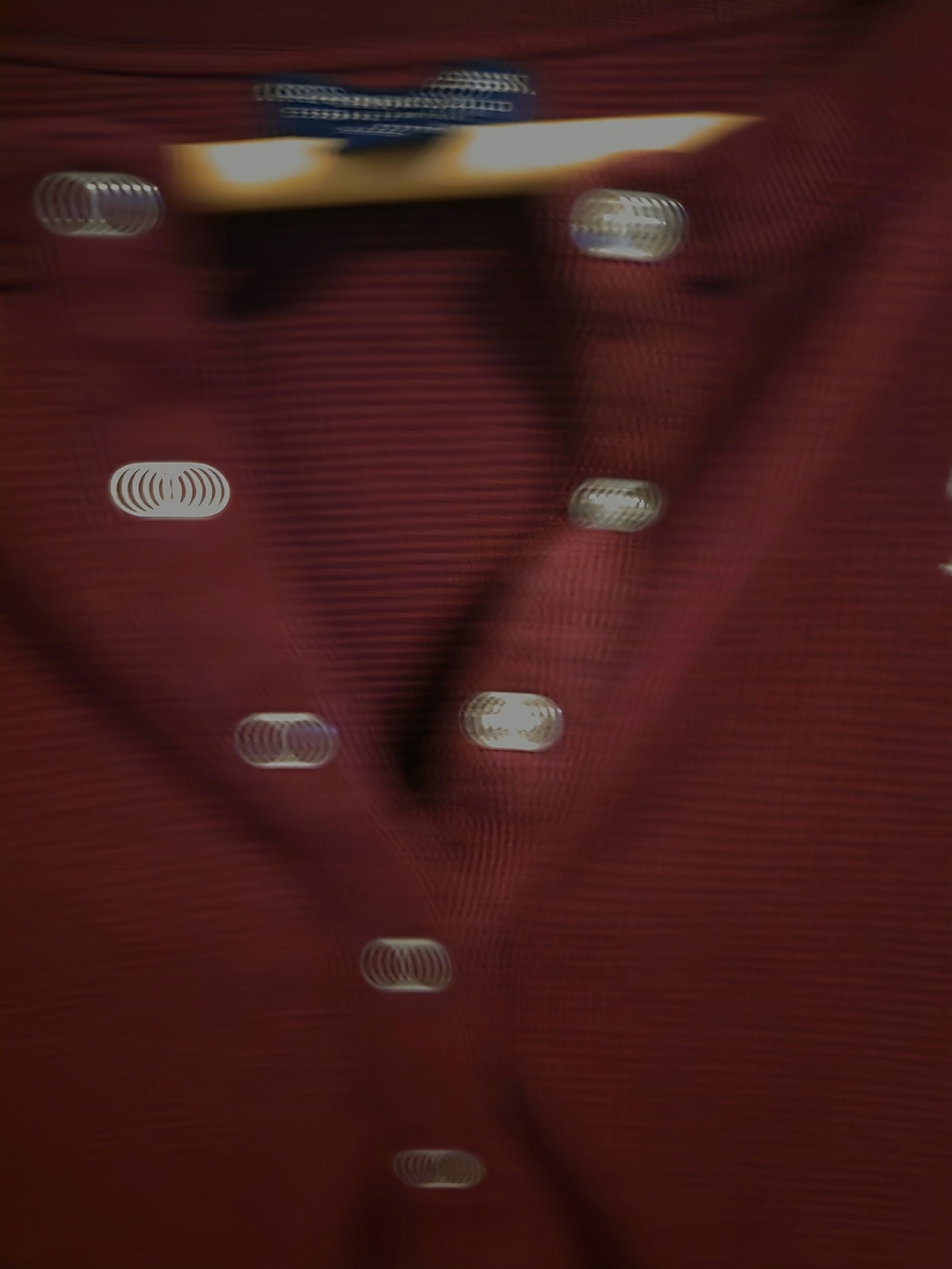 U.S. Polo Assn. Burgundy Waffle Knit Henley Top Size Small - Picture 4 of 10